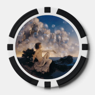 Maxfield Parrish Air Castles 1904 Vintage Fantasy  Poker Chips