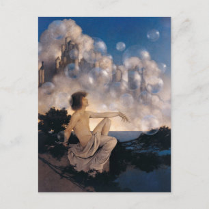 Maxfield Parrish Air Castles 1904 Vintage Fantasy Postcard