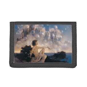 Maxfield Parrish Air Castles 1904 Vintage Fantasy  Trifold Wallet