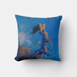 Maxfield Parrish art painting Throw Pillow