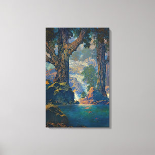 Maxfield Parrish - Cascades Quiet Solitude Canvas Print
