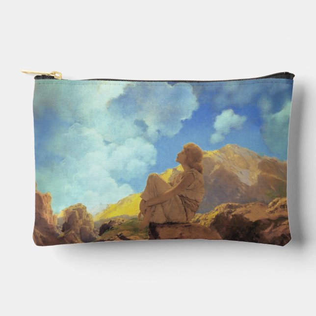Maxfield Parrish Morning 1922 Cloud Blue Fine Art Accessory Pouch (Front)