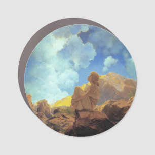 Maxfield Parrish Morning 1922 Cloud Blue Fine Art Car Magnet