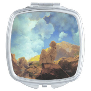 Maxfield Parrish Morning 1922 Cloud Blue Fine Art Compact Mirror
