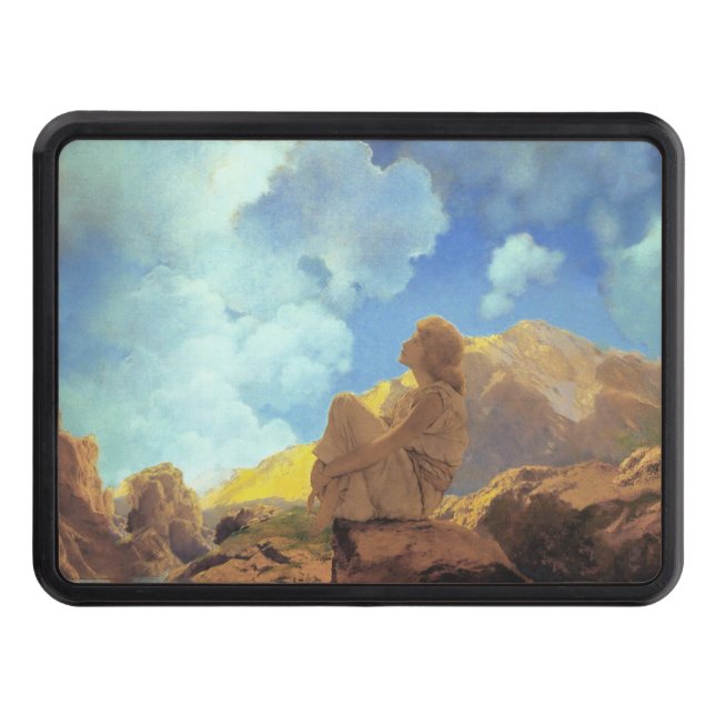Maxfield Parrish Morning 1922 Cloud Blue Fine Art Hitch Cover (Front)