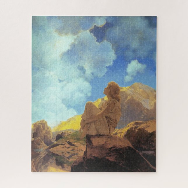 Maxfield Parrish Morning 1922 Cloud Blue Fine Art Jigsaw Puzzle (Vertical)