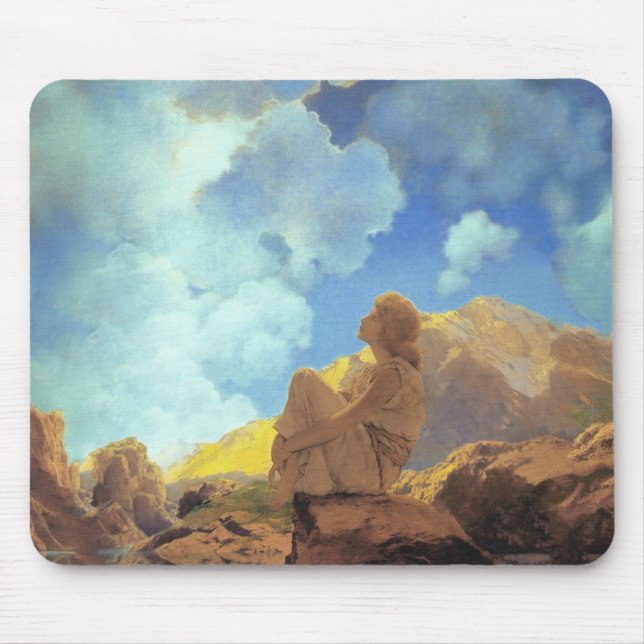 Maxfield Parrish Morning 1922 Cloud Blue Fine Art Mouse Pad (Front)