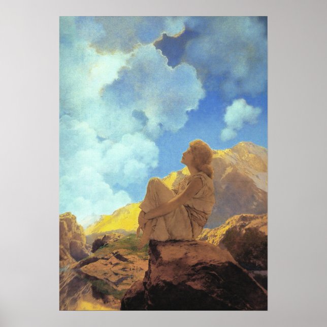 Maxfield Parrish Morning 1922 Cloud Blue Fine Art Poster (Front)