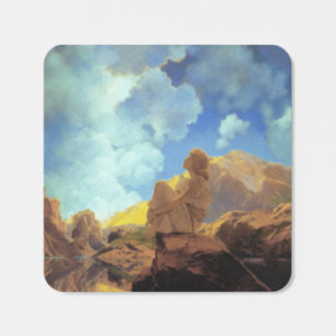 Maxfield Parrish Morning 1922 Cloud Blue Fine Art Square Sticker