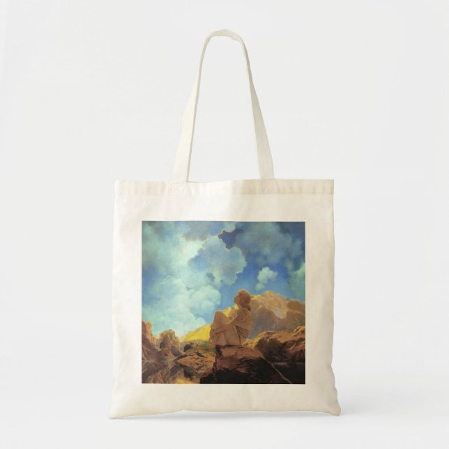 Maxfield Parrish Morning 1922 Cloud Blue Fine Art Tote Bag (Front)