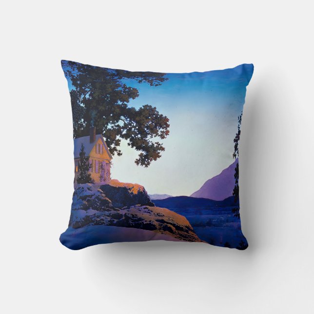 Maxfield Parrish painting Throw Pillow (Front)