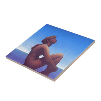 "Maxfield Parrish Stars" Tile