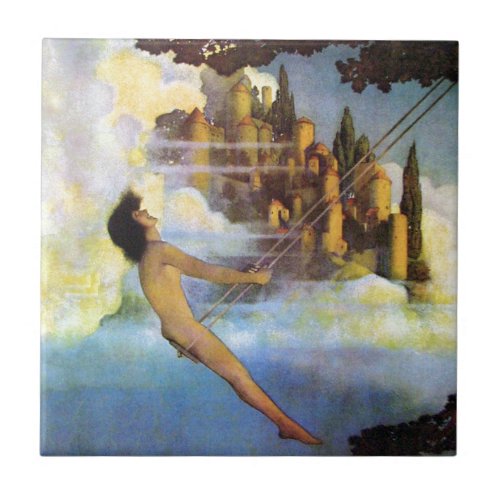 Maxfield Parrish The Dinky Bird Vintage Book Tile