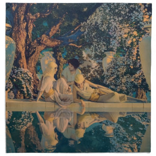 Maxfield Parrish The Garden of Allah 1918 Fine Art Cloth Napkin