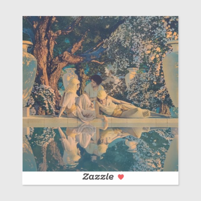 Maxfield Parrish The Garden of Allah 1918 Fine Art Sticker (Sheet)