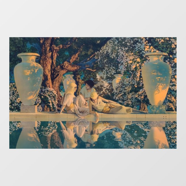 Maxfield Parrish The Garden of Allah 1918 Fine Art Window Cling (Sheet)