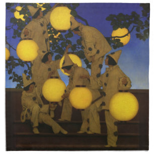 Maxfield Parrish The Lantern Bearers 1908 Vintage Cloth Napkin