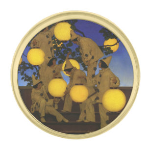 Maxfield Parrish The Lantern Bearers 1908 Vintage Gold Finish Lapel Pin