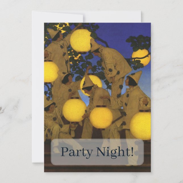Maxfield Parrish The Lantern Bearers 1908 Vintage Invitation (Front)
