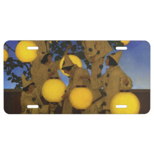 Maxfield Parrish The Lantern Bearers 1908 Vintage License Plate