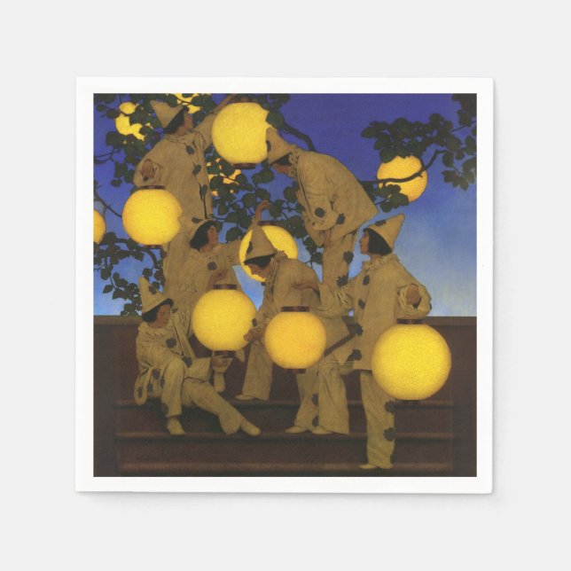 Maxfield Parrish The Lantern Bearers 1908 Vintage Napkins (Front)