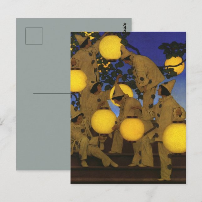 Maxfield Parrish The Lantern Bearers 1908 Vintage Postcard (Front/Back)