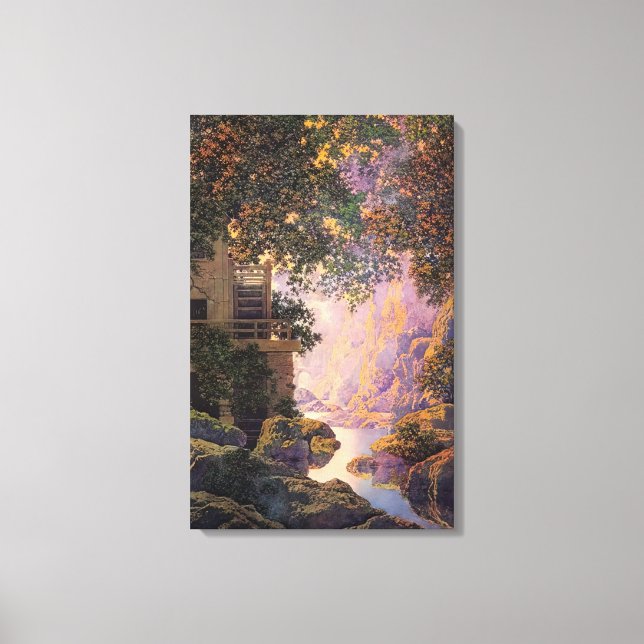 Maxfield Parrish - The Old Glen Mill Large Canvas Print (Front)