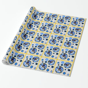 Maxfield Parrish-y Hanukkah Elf Wrapping Paper