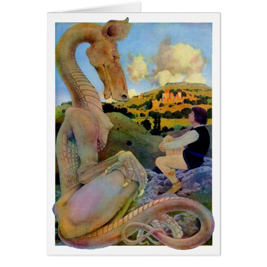Maxfield Parrish's Conversation with a Dragon Cards (Front)
