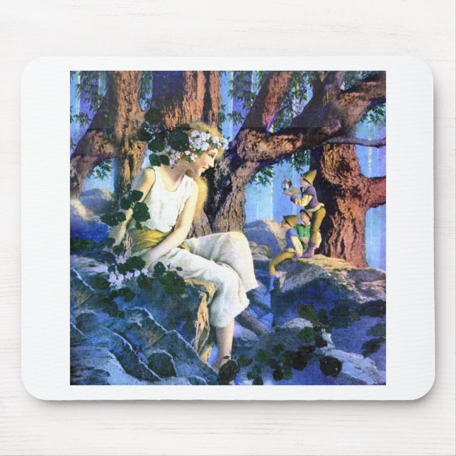 Maxfield Parrish's Fair Princess and the Gnomes Mouse Pad (Front)