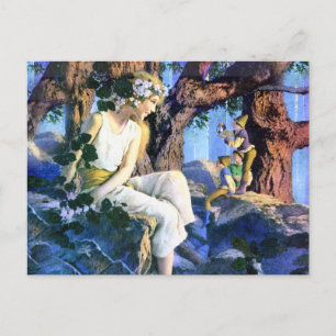 Maxfield Parrish's Fair Princess and the Gnomes Postcard