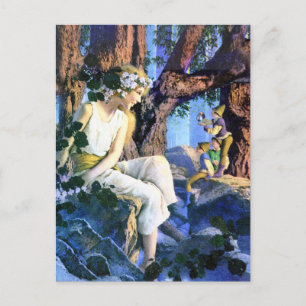 Maxfield Parrish's Fair Princess and the Gnomes Postcard