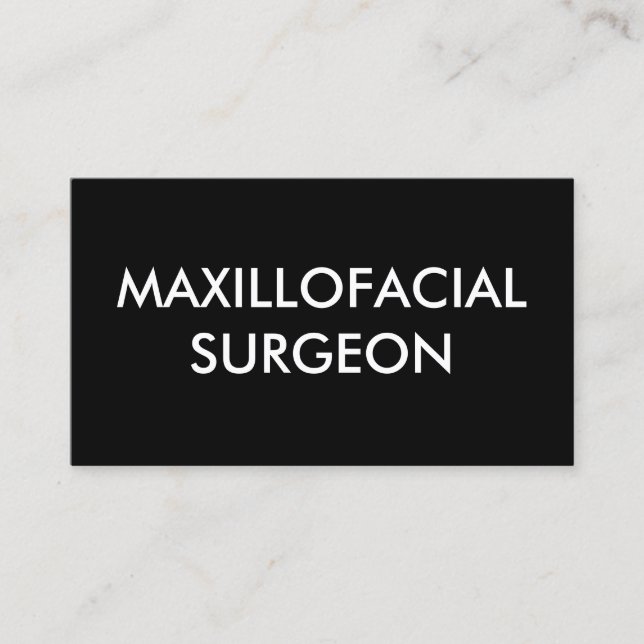 maxillofacial surgeon business card (Front)