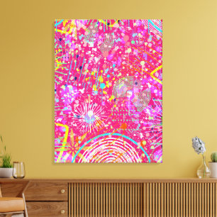 Maximalist Abstract Art: the Candy Store Canvas Print