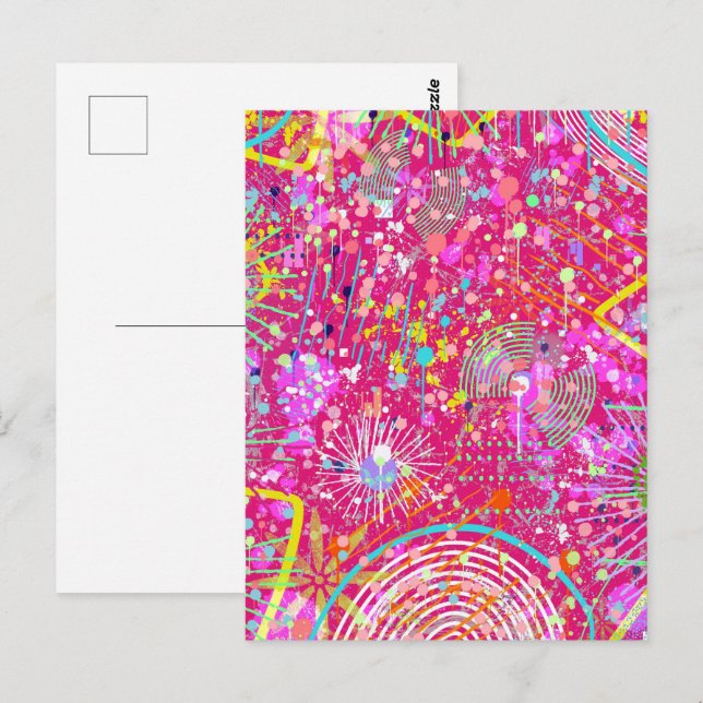 Maximalist Abstract Art: the Candy Store Postcard (Front/Back)