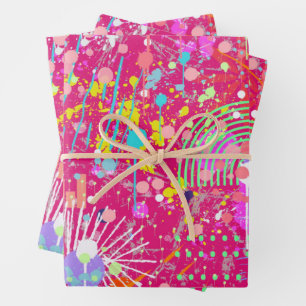 Maximalist Abstract Art: the Candy Store Wrapping Paper Sheets