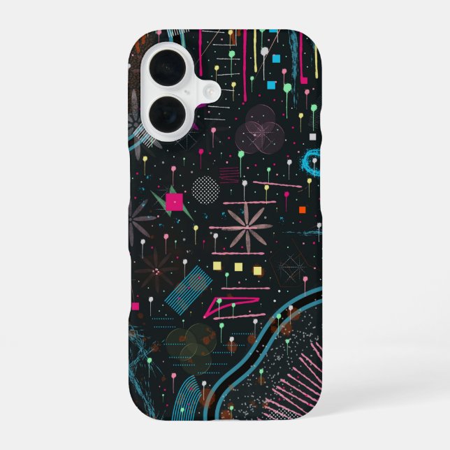 Maximalist Abstract Expression  iPhone Case (Back)