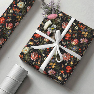 Maximalist Baroque Floral Wrapping Paper