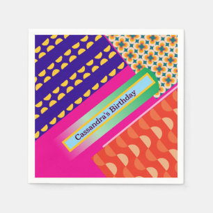 Maximalist Birthday Repeating Patterns Colorful Napkins