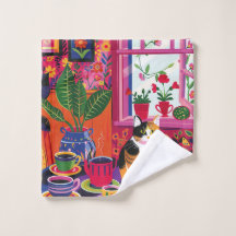Maximalist Calico Cat and Tea Room