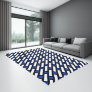 Maximalist Diagonal Abstract Basketweave Pattern Rug