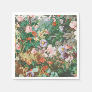 Maximalist Dream Vintage Dark Floral  Napkins