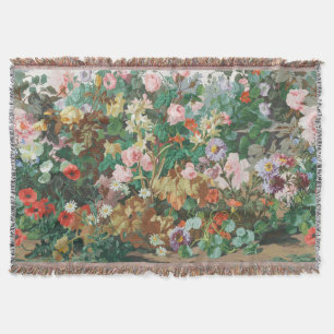Maximalist Dream Vintage Floral Throw Blanket
