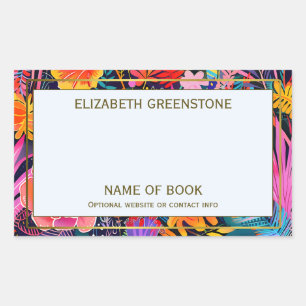 Maximalist Floral Author Signature Bookplate