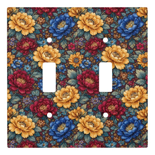 Maximalist Floral Light Switch Cover (Front)