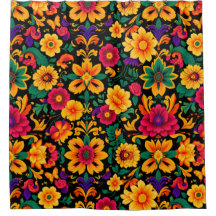 Maximalist Jungle Shower Curtain