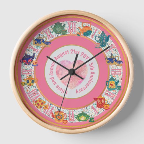 Maximalist Kitchen Decor Teatime Cottage Custom Clock