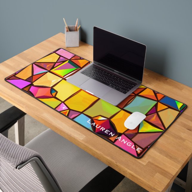 Maximalist Mosaic Mirror Aesthetic Office Desk Mat (Office 2)
