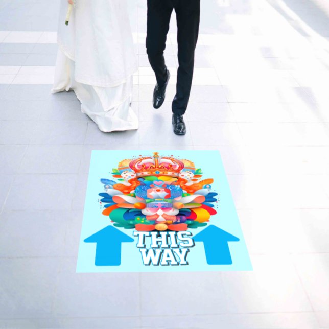 Maximalist Party Theme Floor Decals (Wedding)