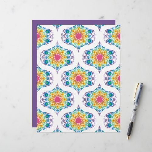 Maximalist Rainbow Floral Fountain 70s Ogee